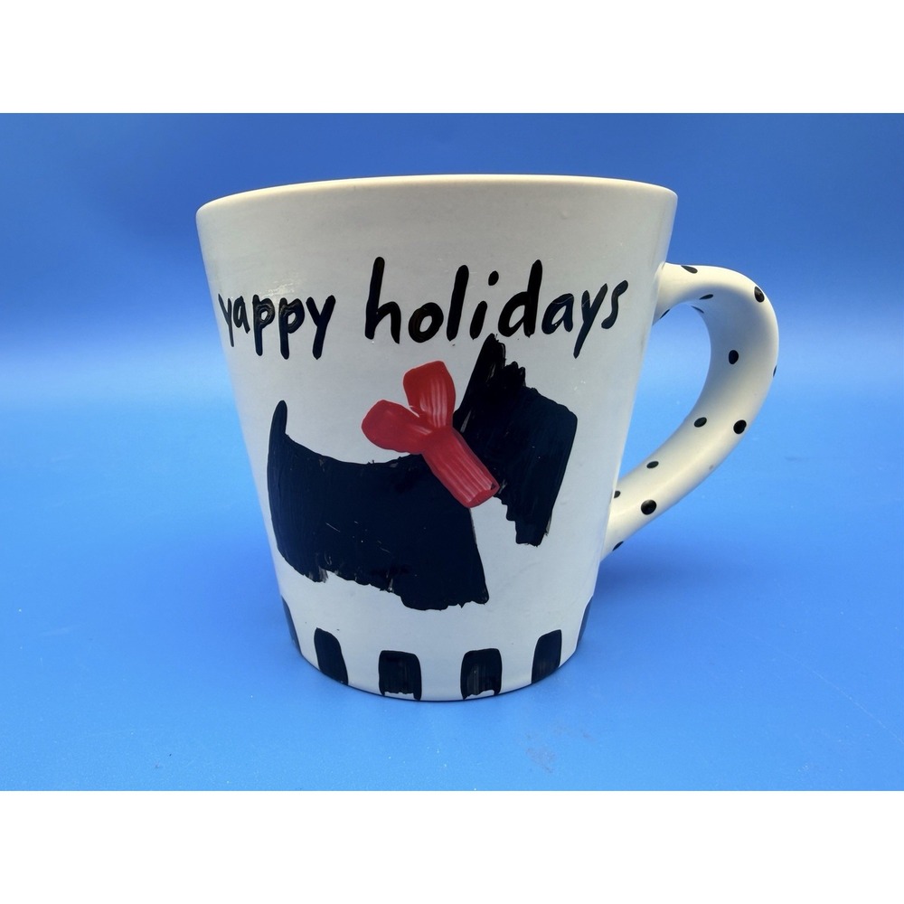 Scottish Terrier Jill Seale 2002 Holidays Scottie Dog Christmas Mug 12 Oz Y2K